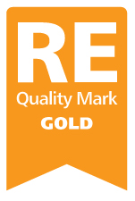 RE Quality Mark Gold Logo